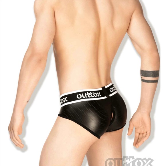 Outtox Black Wrap Rear Briefs-BR141-90-Small - Picture 4 of 5